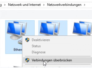 Preview Netzwerk ohne Switch/Hub einrichten (Netzwerkbrücke)