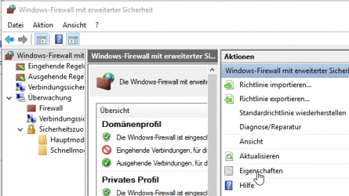Windows Firewall - ausgehende Regeln konfigurieren