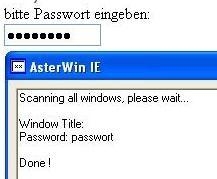 Preview Passwoerter die mit Sternchen hinterlegt sind anzeigen