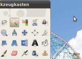 Preview Gimp Auswahl mit dem Zauberstab Auswahl invertieren