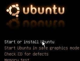 Preview Install Ubuntu or start live system