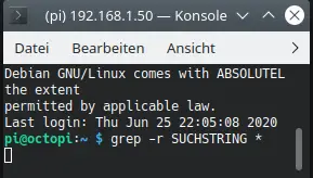 Preview Linux Text in Dateien suchen: grep