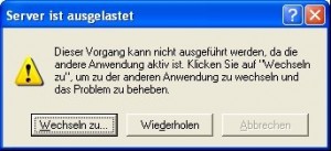 Preview Server ist ausgelastet