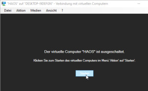 Preview HAOS-VM in Hyper-V getestet