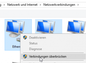 Preview Netzwerk ohne Switch/Hub einrichten (Netzwerkbrücke)