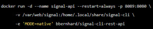 Preview Signal Nachrichten per API versenden: signal-cli-rest-api