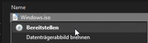 Preview in Windows 10 iso mounten - DAEMON Tools nicht notwendig