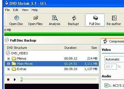 Preview Backup einer DVD mit DVD Shrink