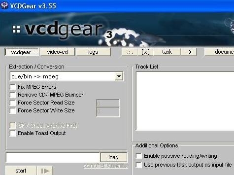 Preview Umwandeln zwischen cue bzw. bin und mpeg mit VCD-Gear