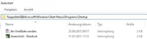 Preview Programme Autostart - beim Anmelden - Windows 10