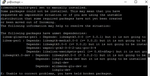 Preview apt-get Unable to correct problems, you have held broken packages