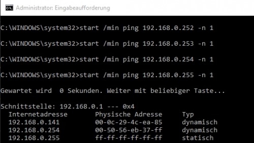 Preview Alle Geräte - IP Adressen im Netzwerk anzeigen (finden)